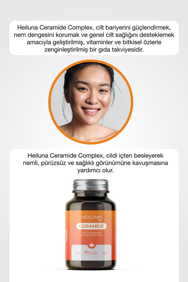 Ceramide 60 Kapsül – Phytoceramide 60 mg, ALA, B6, B12 ile Cilt Bariyerini Güçlendiren Vegan Takviye - Görsel 5