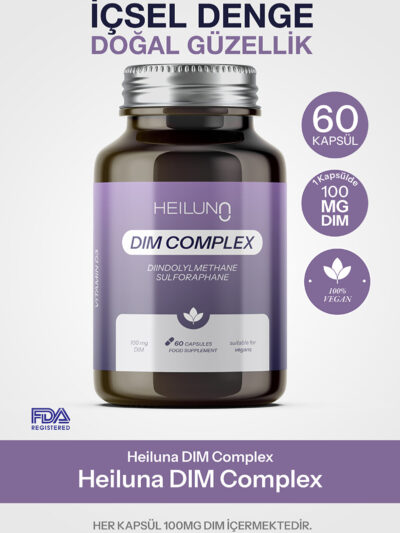Dim Complex 60 Kapsül – DIM 100 mg, D3, Soya & Kırmızı Yonca Ekstresi ile Hormon ve Östrojen Dengesi