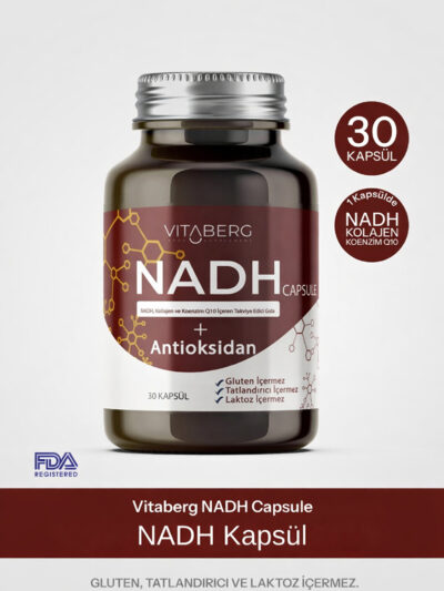 NADH Antioksidan+ | PQQ, Koenzim Q10, Resveratrol, Kolajen Tip II