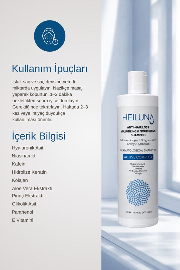 Saç Dökülme Karşıtı Şampuan Kolajen ve Keratin Destekli 400 ml - Görsel 3