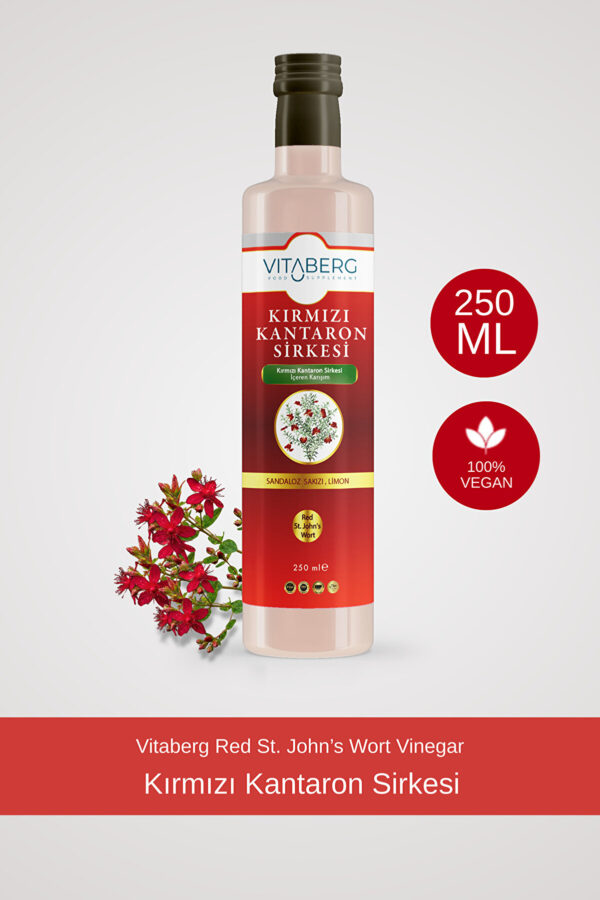 Kırmızı Kantaron Sirkesi | Elma ve Bitkisel Ekstrakt İçeren Karışım 250 ml - Görsel 2