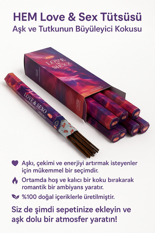 HEM Love & Sex Tütsüsü – Aşk ve Tutkunun Büyüleyici Kokusu - Görsel 2