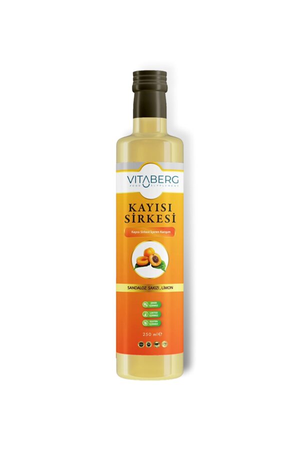 Kayısı Sirkesi | Sandaloz Sakızı ve Limon İçeren Sirke Karışım 250 ml